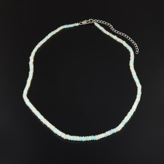 Бусы опал благородный желтый Эфиопия (сталь хир.) 42 см (+7 см)