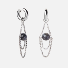 Серьги лабрадор Мадагаскар (сталь хир.)