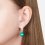 Серьги малахит Конго (биж. сплав)
