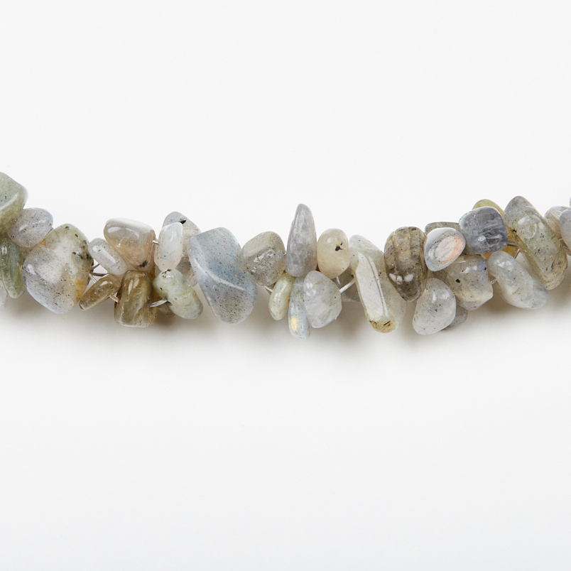 Бусы лабрадор Мадагаскар (сталь хир.) (жгут) 46 см (+7 см)