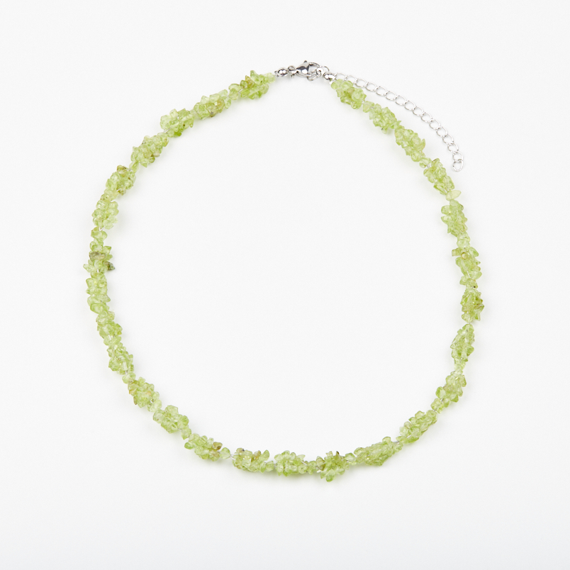 Бусы хризолит США (жгут) 46 см (+7 см) (сталь хир.)