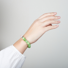 Браслет микс оникс, розовый кварц (сталь хир.) 10 мм 17 см