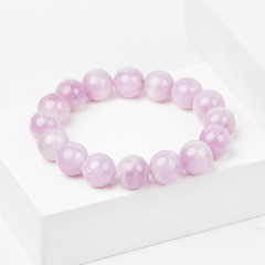 Браслет кунцит Бразилия 12 мм 18 см