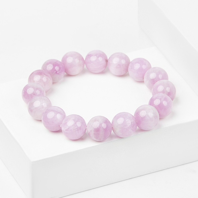 Браслет кунцит Бразилия 12 мм 18 см