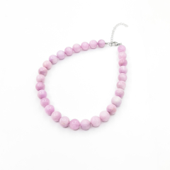 Бусы кунцит Бразилия (сталь хир.) 12 мм 48 см (+7 см)