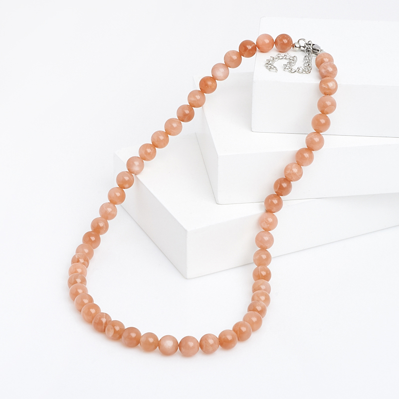 Бусы солнечный камень Индия длинные 8 мм 60 см (+7 см) (сталь хир.)