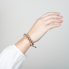 Браслет солнечный камень Индия (текстиль) шамбала 8 мм 16 см (+3 см)