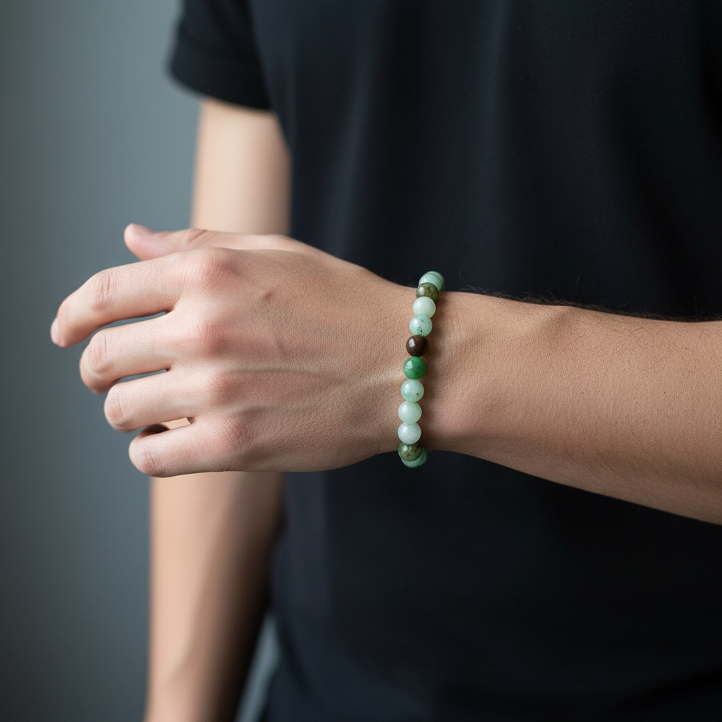 Браслет хризопраз Австралия 8&nbsp;мм 18&nbsp;см