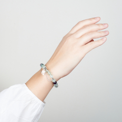 Браслет флюорит (сталь хир.) 8 мм 16 см