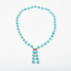 Бусы амазонит Перу (биж. сплав) длинные 10 мм 60 см