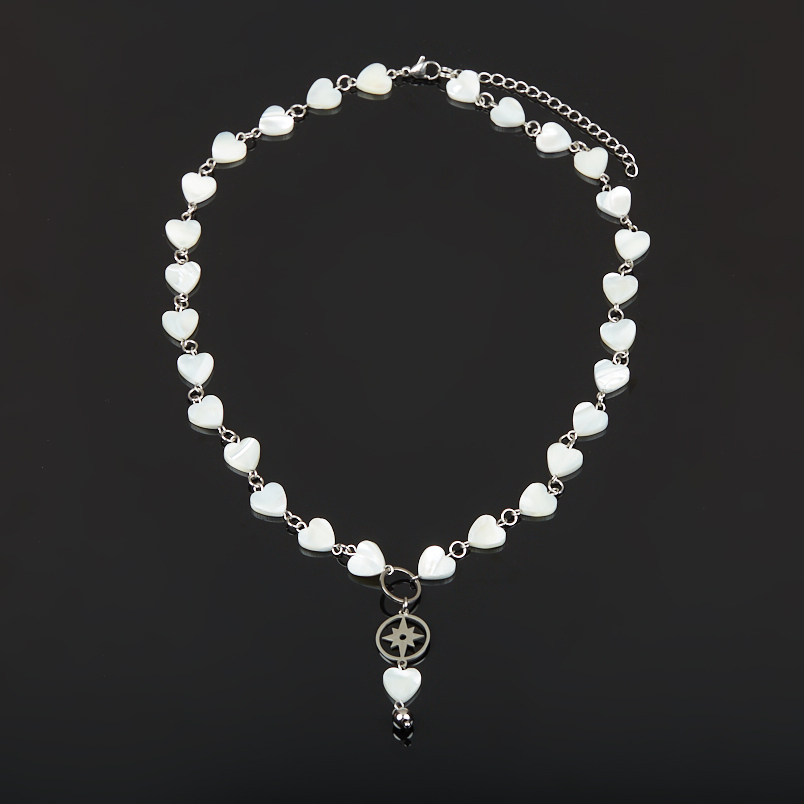 Бусы перламутр белый Индонезия (сталь хир.) 52 см (+7 см)