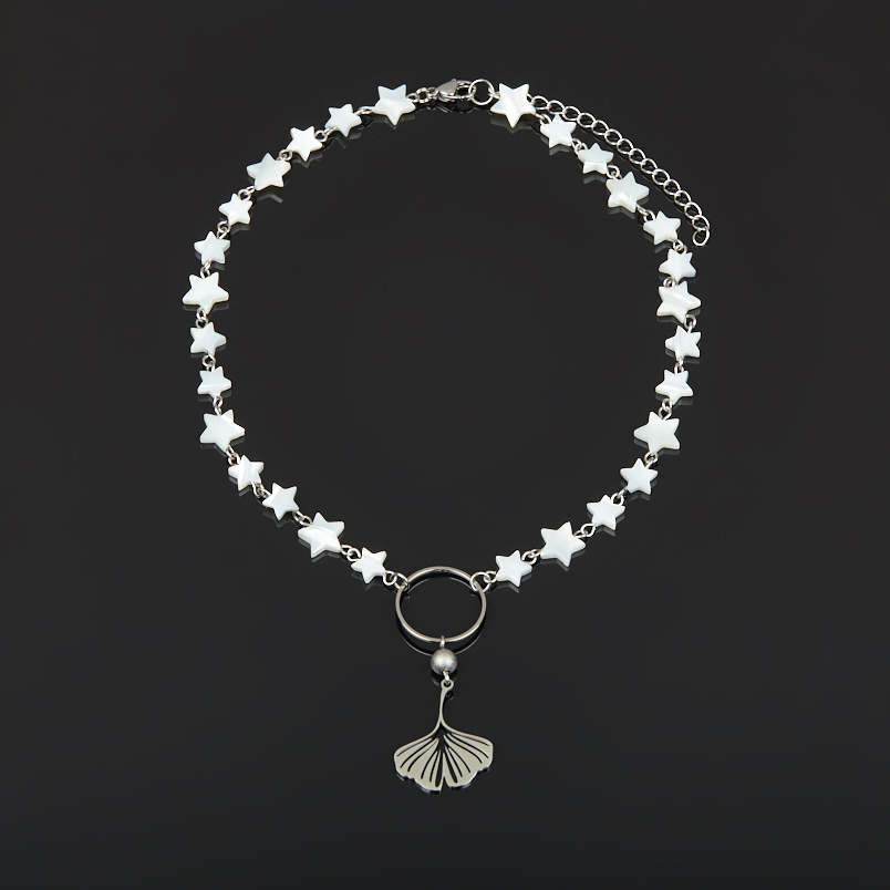 Чокер перламутр белый Индонезия (сталь хир.) (колье) 40 см (+7 см)