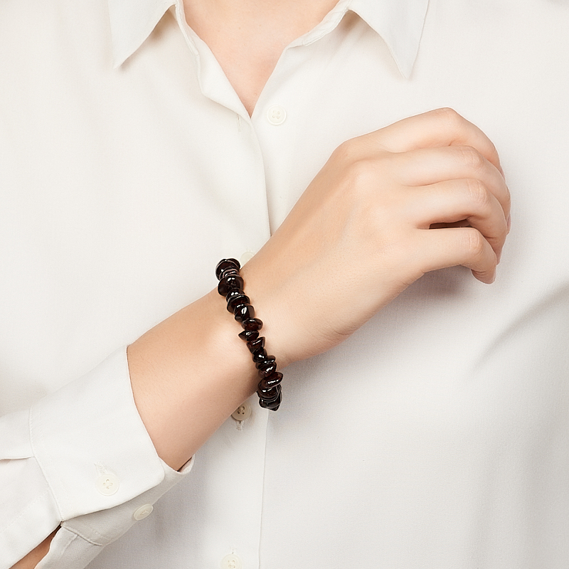 Браслет гранат альмандин Индия 18 см