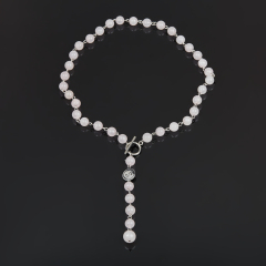 Бусы розовый кварц Бразилия (сталь хир.) 46 см