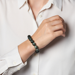 Браслет клинохлор (серафинит) Россия 12 мм 17 см