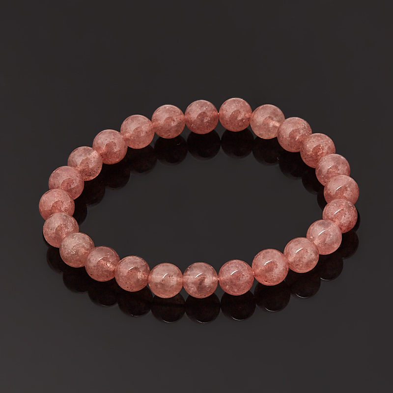 Браслет авантюрин красный Бразилия 8&nbsp;мм 18&nbsp;см