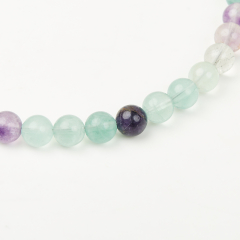 Бусы флюорит (сталь хир.) 8 мм 52 см (+7 см)