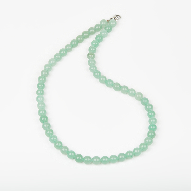 Бусы авантюрин зеленый Индия (сталь хир.) длинные 10 мм 62 см