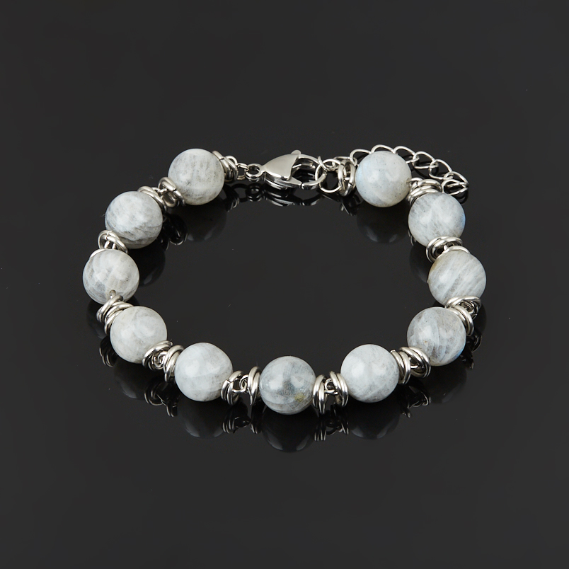 Браслет лабрадор Мадагаскар (сталь хир.) 10 мм 16 см (+3 см)