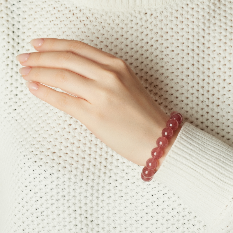 Браслет авантюрин красный Бразилия 10 мм 18 см