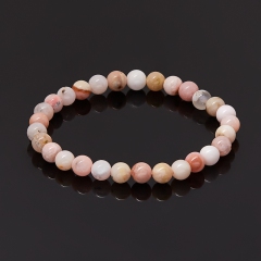 Браслет опал розовый Перу 6 мм 18 см