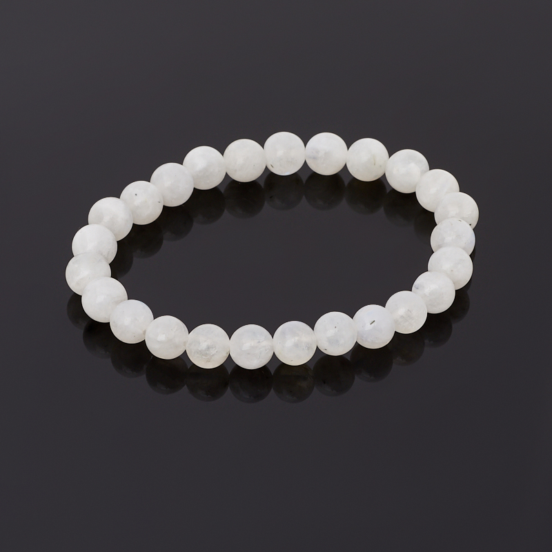 Браслет лунный камень (адуляр) Индия 7 мм 18 см