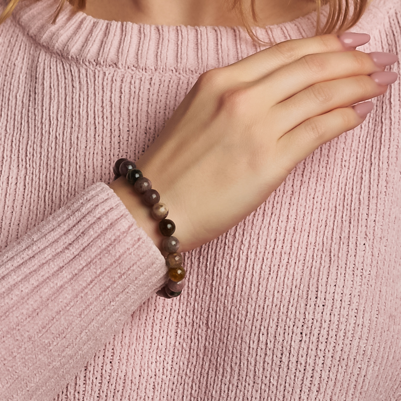 Браслет турмалин Бразилия 8 мм 18 см