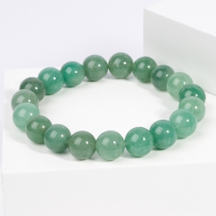 Браслет авантюрин зеленый Индия 10 мм 16 см