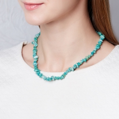 Бусы амазонит Россия (сталь хир.) 46 см (+7 см)