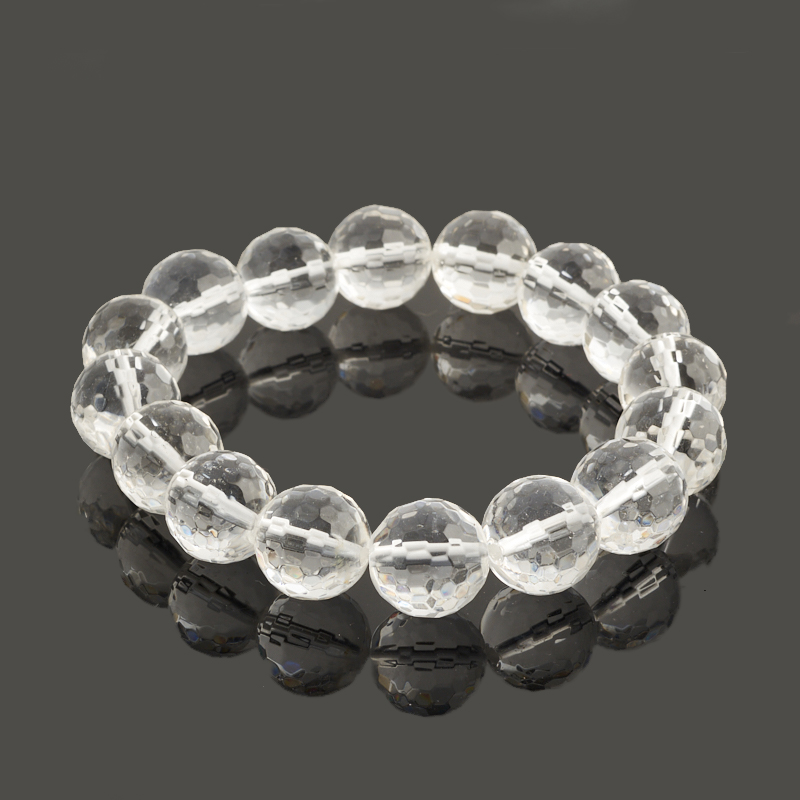 Браслет горный хрусталь Бразилия огранка 12 мм 18 см