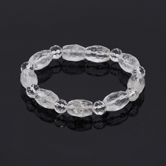 Браслет горный хрусталь Бразилия огранка 8 мм 17 см