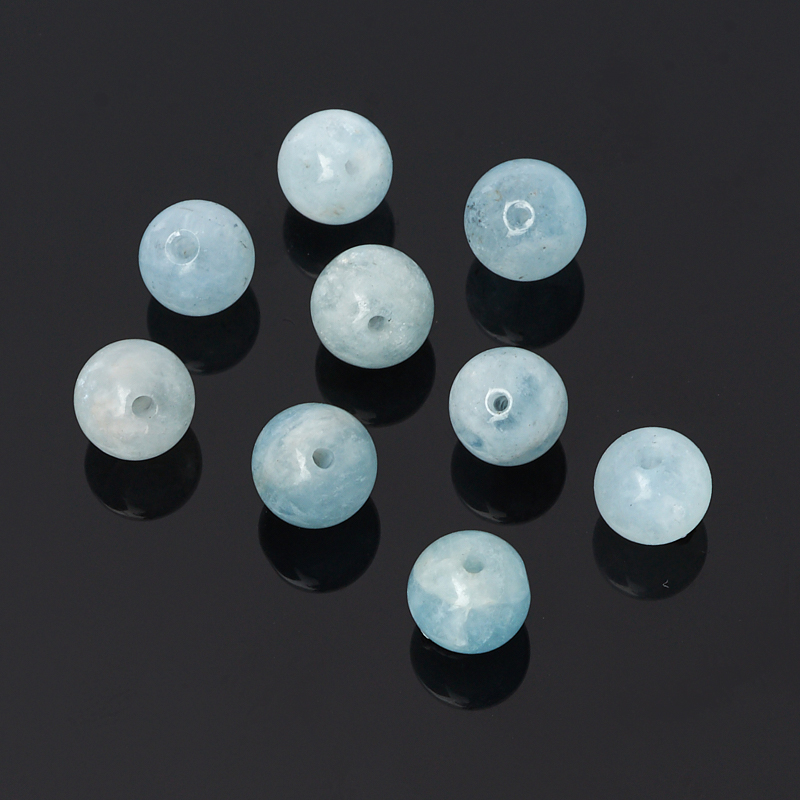 Бусина аквамарин Бразилия шарик 4 мм (1 шт)