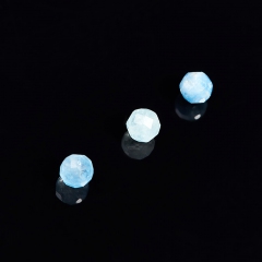 Бусина аквамарин Бразилия шарик 3 мм огранка (1 шт)