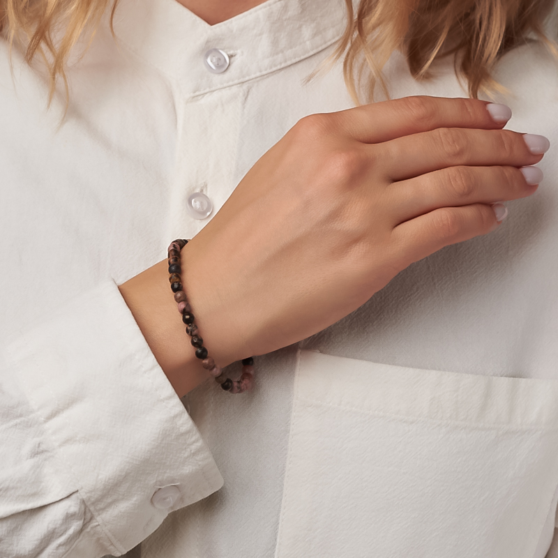 Браслет родонит Россия 4 мм 18 см