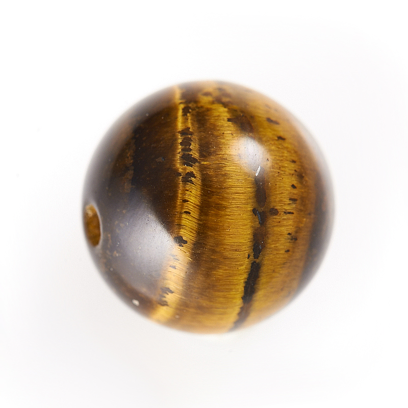 Бусина тигровый глаз ЮАР шарик 12 мм (1 шт)