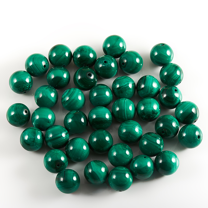 Бусина малахит Конго шарик 10 мм (1 шт)