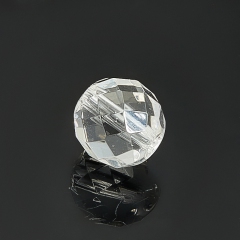 Бусина горный хрусталь Бразилия шарик 12 мм огранка (1 шт)