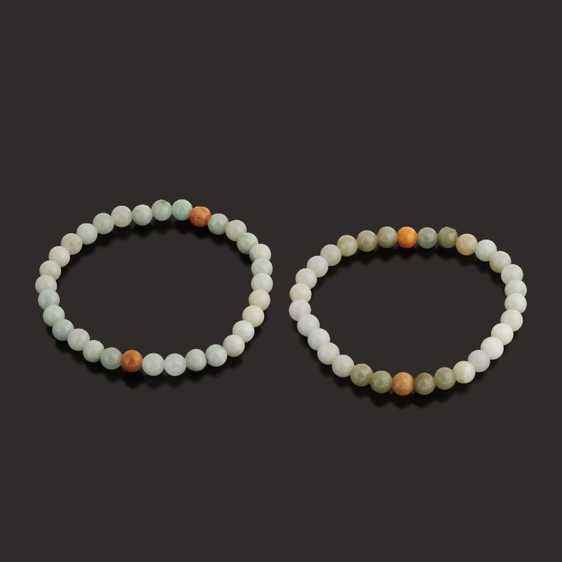 Браслет жадеит Мьянма 6 мм 18 см