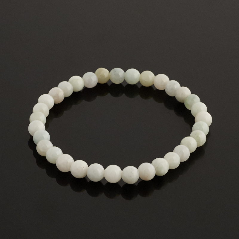 Браслет жадеит Мьянма 6 мм 18 см