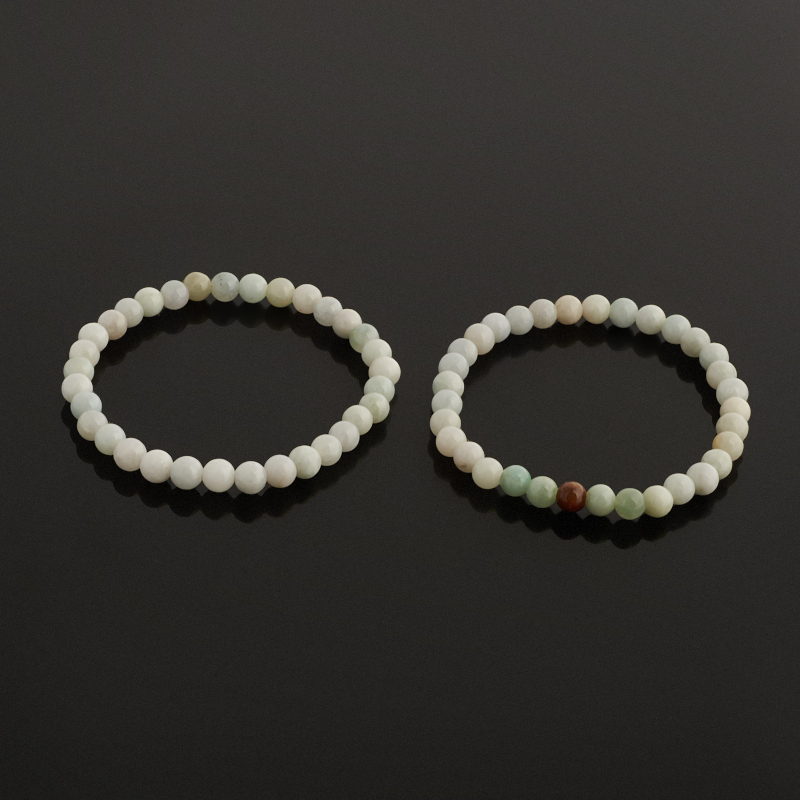 Браслет жадеит Мьянма 6 мм 18 см