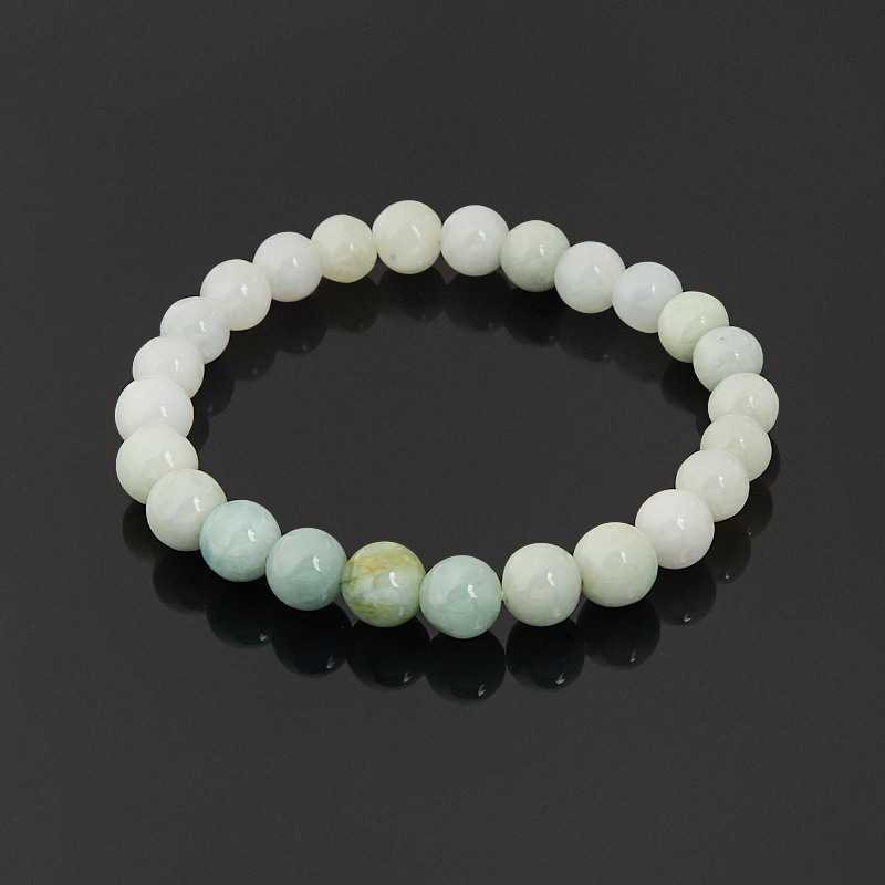 Браслет жадеит Мьянма 8 мм 18 см