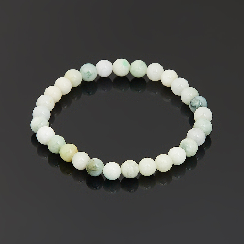 Браслет жадеит Мьянма 8 мм 18 см