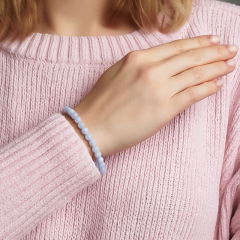 Браслет агат голубой Намибия 6 мм 18 см