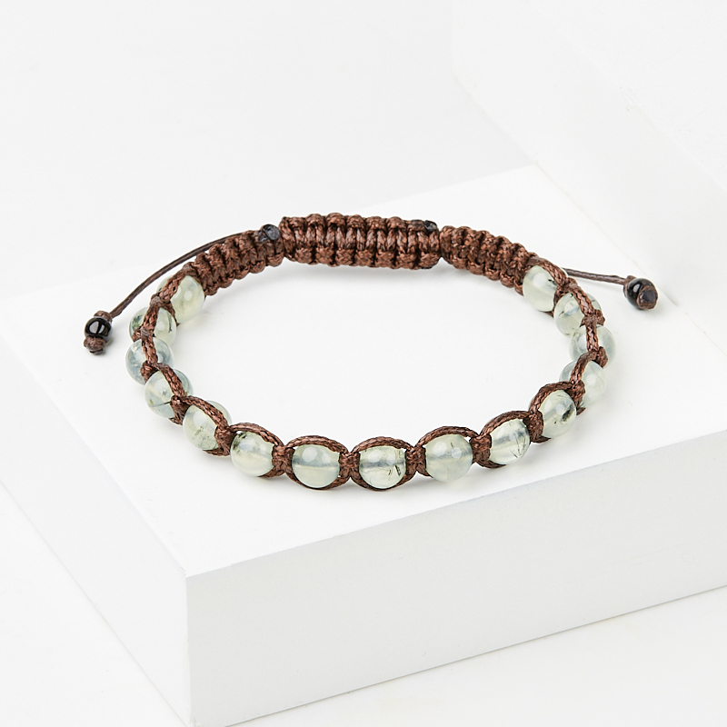 Браслет пренит ЮАР (текстиль) шамбала 8 мм 16 см (регулируемый)