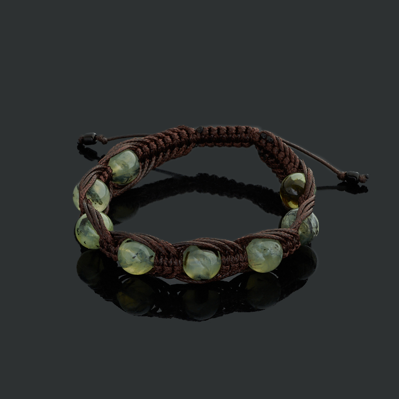 Браслет пренит ЮАР (текстиль) шамбала 10 мм 18 см (регулируемый)