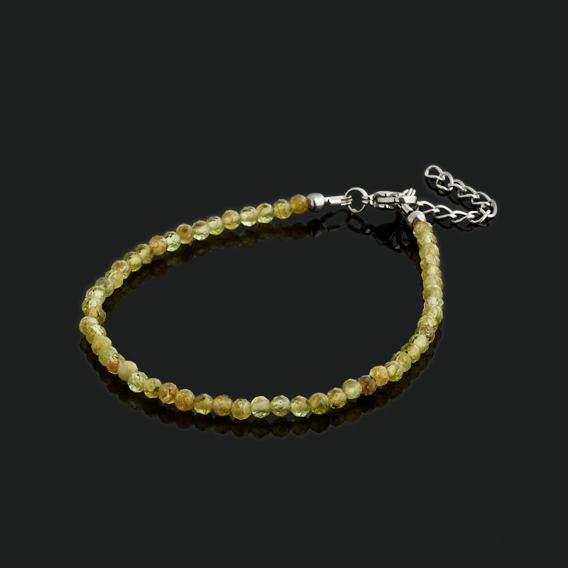 Браслет хризолит США (сталь хир.) огранка 3 мм 18 см (+3 см)