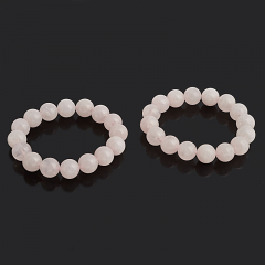 Браслет розовый кварц Бразилия 12 мм 18 см