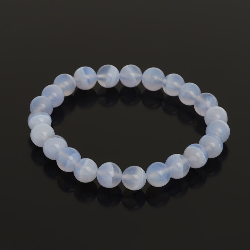 Браслет агат голубой Намибия 8 мм 16 см