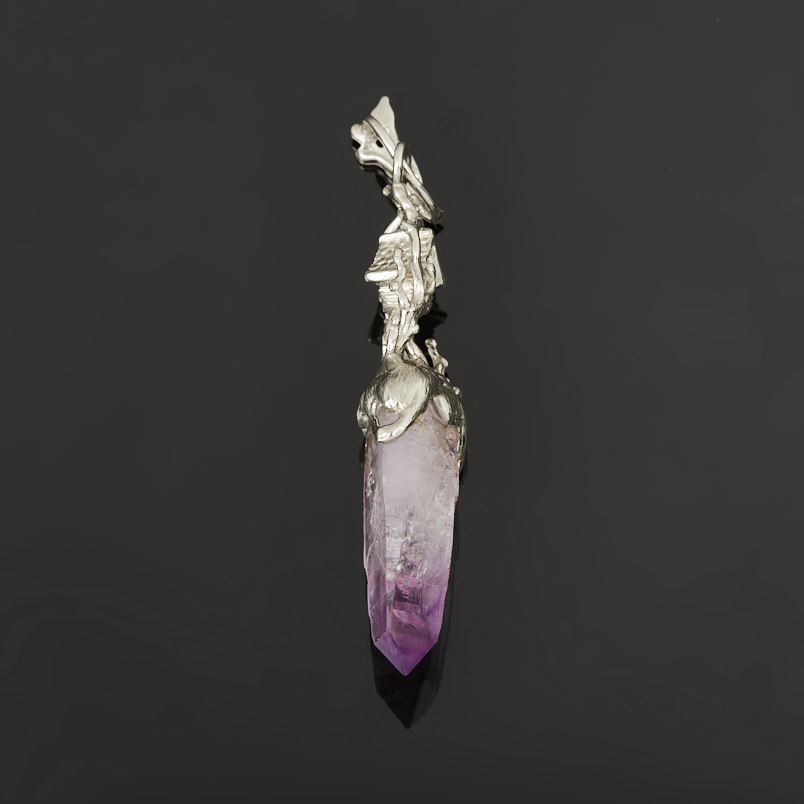 Кулон аметист США кристалл (нейзильбер) 7,5 см