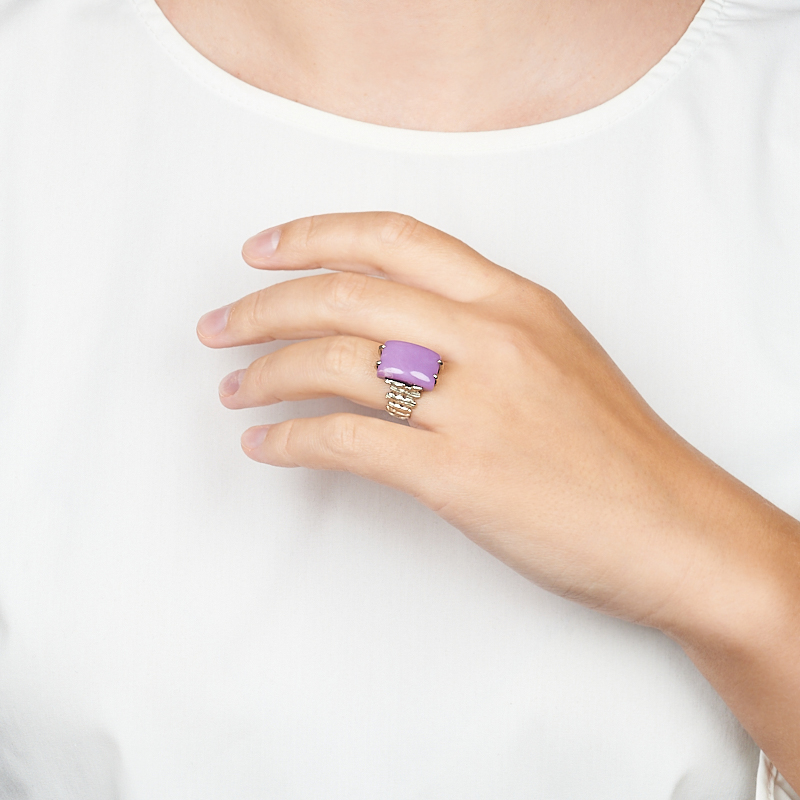 Кольцо фосфосидерит Бразилия (нейзильбер) размер 17,5